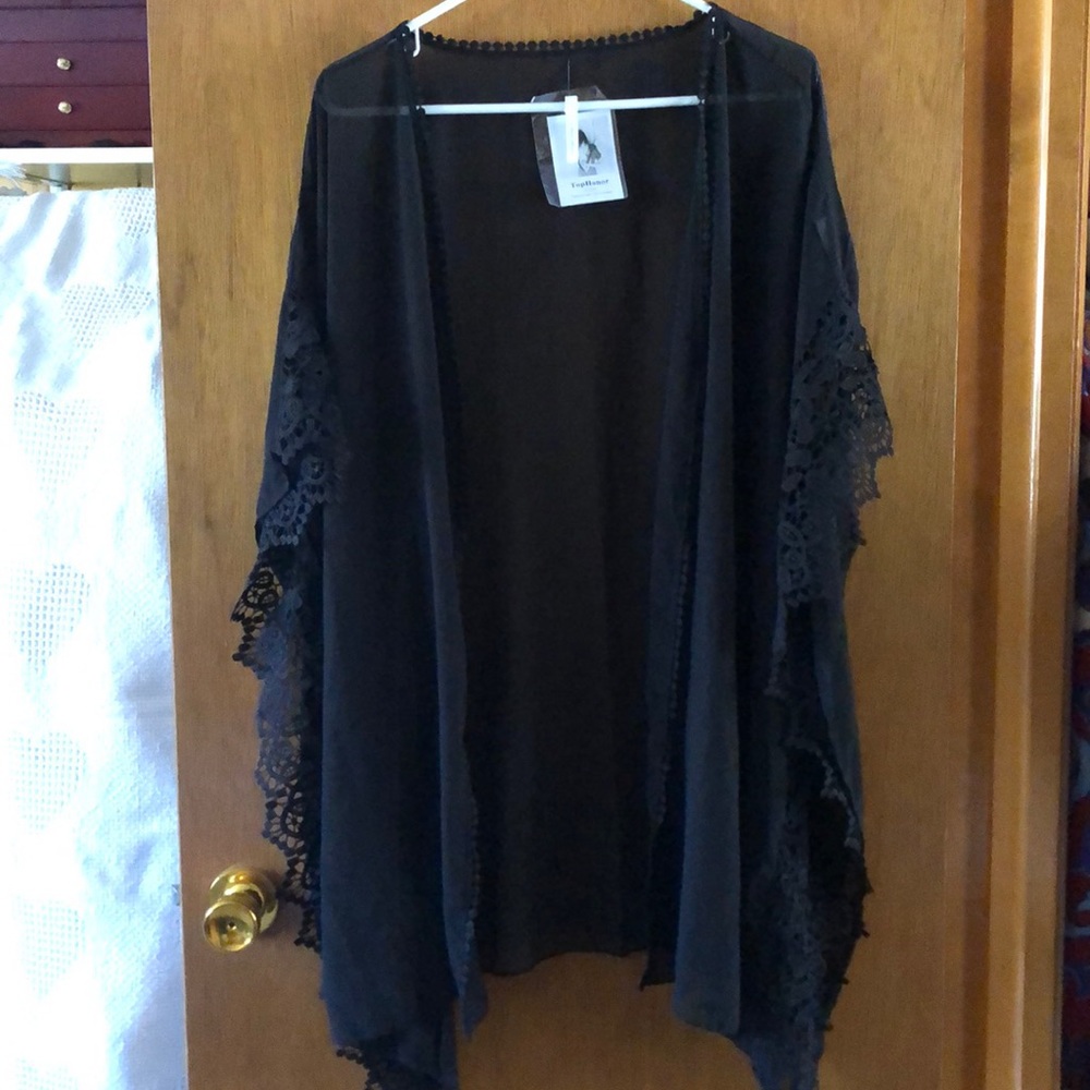 Sheer Black swimsuit coverup